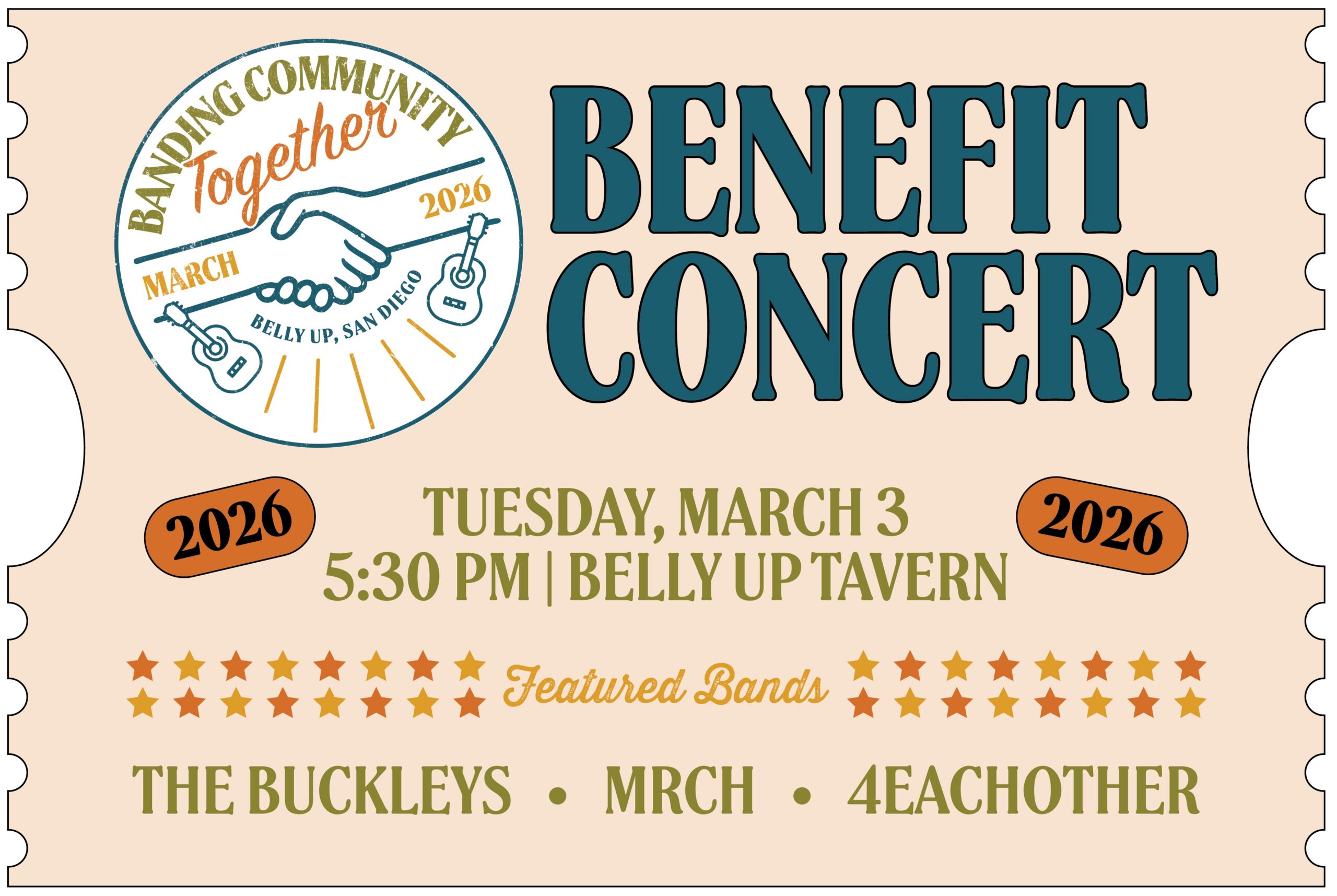 Banding Community Together Benefit Concert at Belly Up Tavern